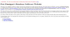 Desktop Screenshot of database.petefinnigan.com