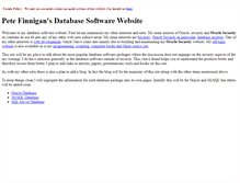 Tablet Screenshot of database.petefinnigan.com